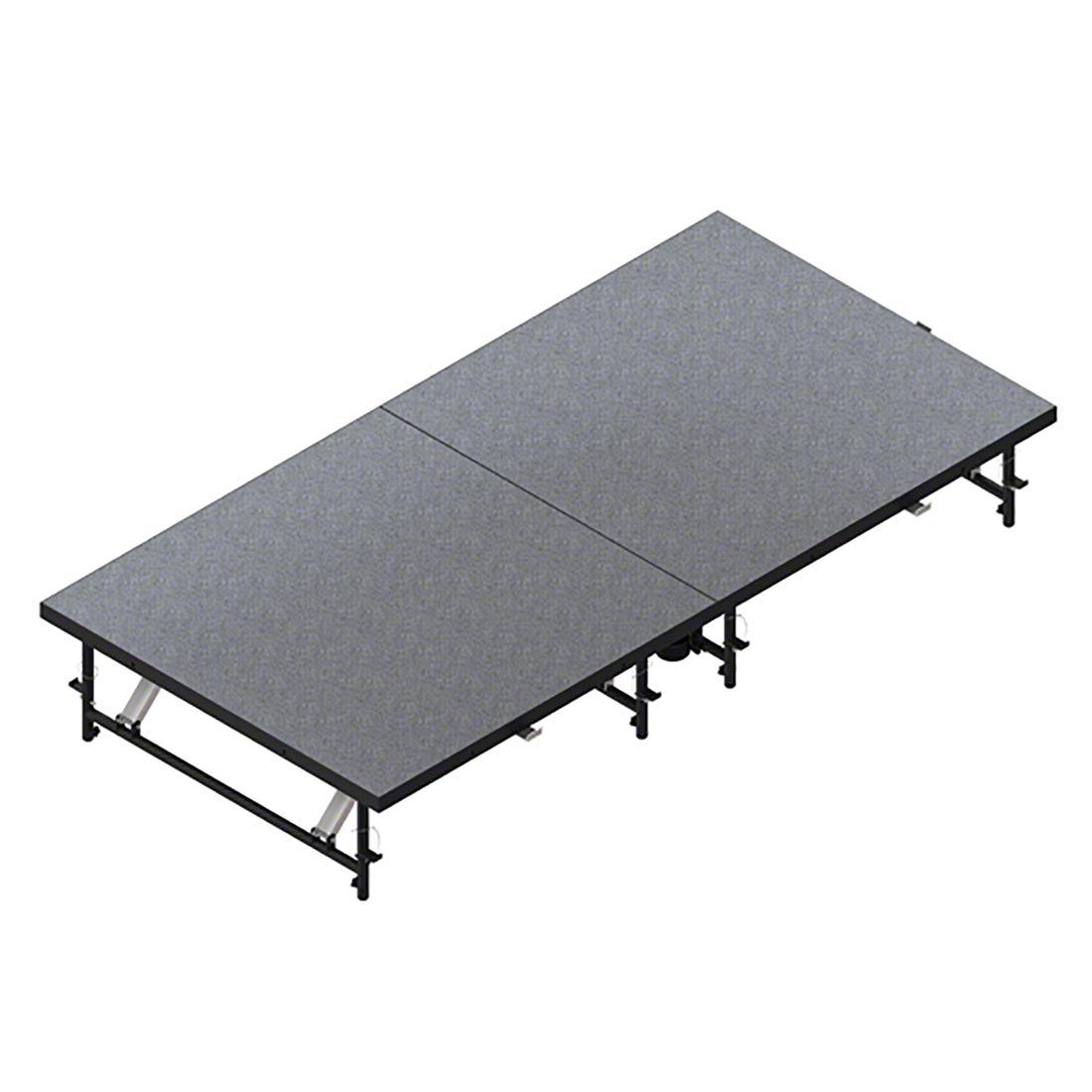 National Public Seating S4816HB Portable Stage,4 ft. x 8 ft. x 16H,Hardboard