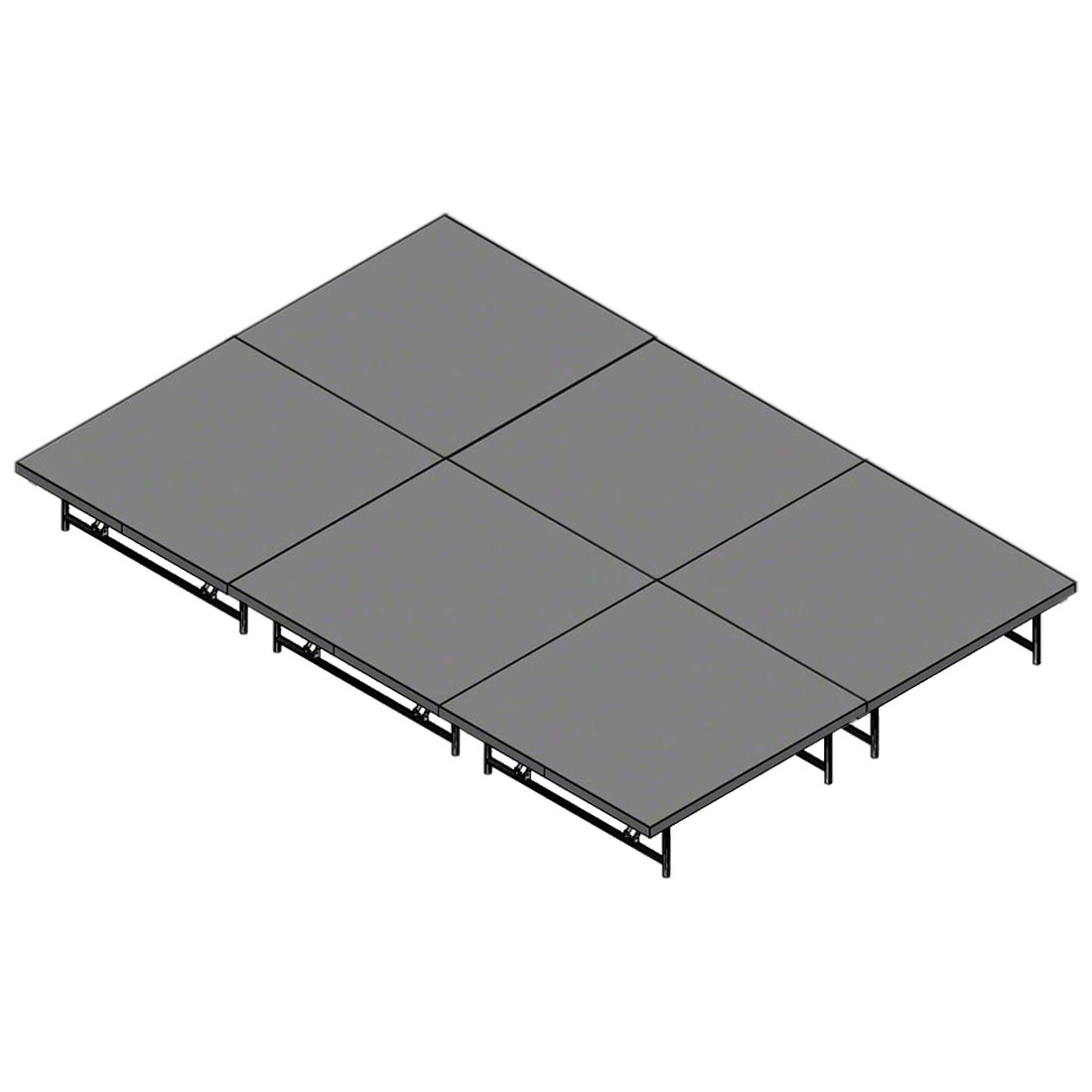 NPS® TransFix 12'x8' Hardboard Stage Kit, 16-24 High @ StageDrop