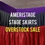 Ameristage Box-Pleat Stage Skirt, 32'x8" Navy (Overstock) - AMSKCUST32X8Navy-OS