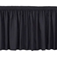 Ameristage Shirred Stage Skirt, 16'x17" Black (Overstock)  - AMSKSHIR16X17Black-OS