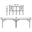 National Public Seating S3624HB 3'x8' Portable Stage with Hardboard Surface, 24" Height - NPS-S3624HB