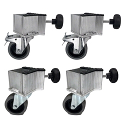 ProFlex Casters for Mobile Stage/Drum Riser (4-Pack) portable stage, transportation, casters, rolling casters, mobile stage, drum riser