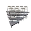 Staging 101 4-Tier Seated Riser System - 47' Long (fits 108 Chairs) - SWWSSWWS-4SR