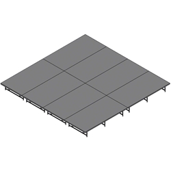 Staging 101 16x16 Portable Stage, 16"-24" High 16x16, 16 x 16 staging platform, stage deck, dual height, adjustable height, 8x32, 32x8, 8 x 32, 32 x 8