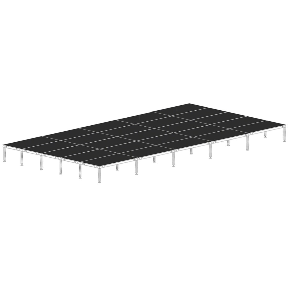 Biljax AS2100 20x40 Portable Stage Kit, 25 4x8 Decks | StageDrop