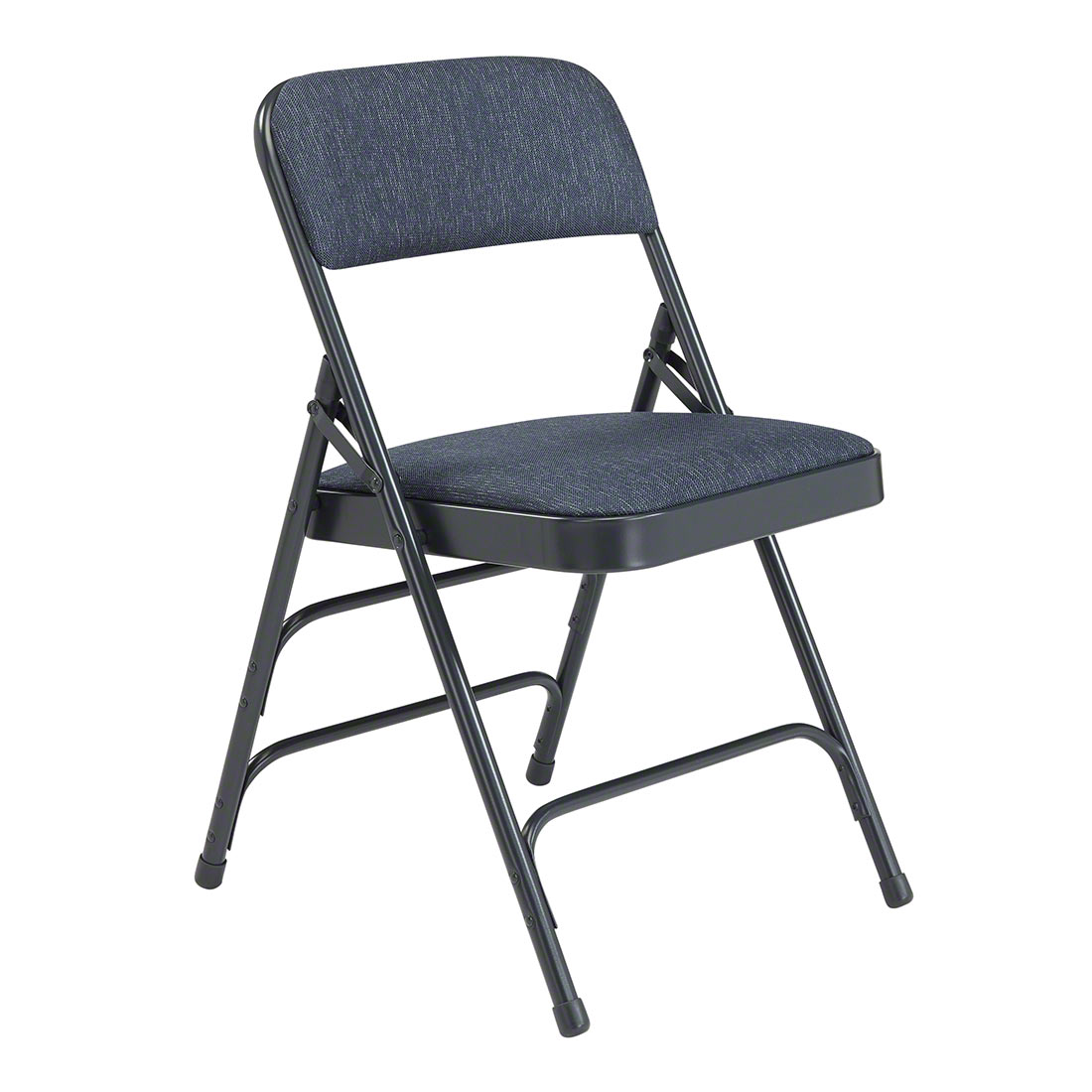 NPS® 2304 Blue Fabric Folding Chair, Triple-Braced | StageDrop