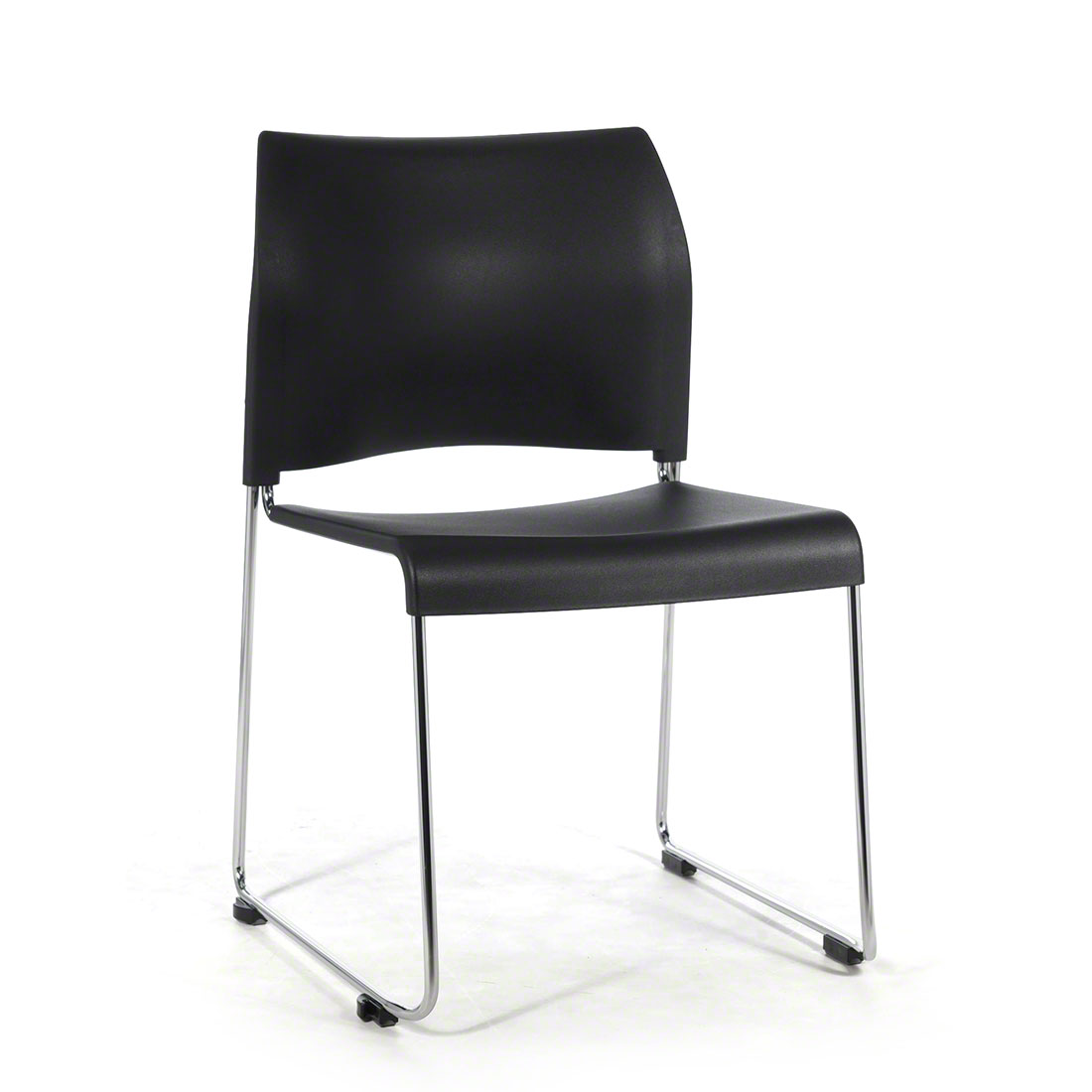 NPS® 8810 Cafetorium Plastic Stack Chair, Black | StageDrop