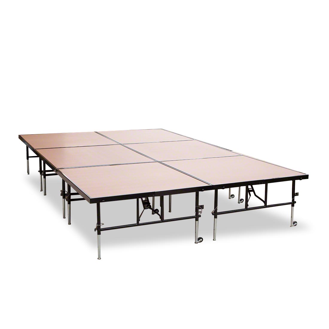 National Public Seating S4816HB Portable Stage,4 ft. x 8 ft. x 16H,Hardboard