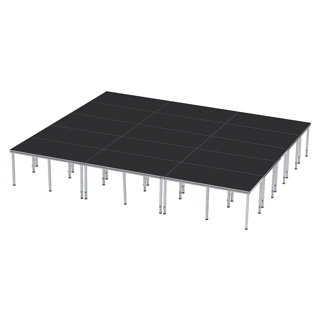 National Public Seating S4816HB Portable Stage,4 ft. x 8 ft. x 16H,Hardboard