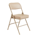 National Public Seating 3201 Premium 2" Vinyl Upholstered Folding Chair, Beige (Pack of 2)
