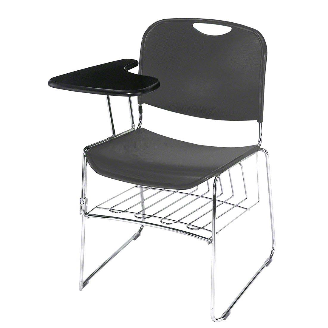 Stacking chairs with online arms