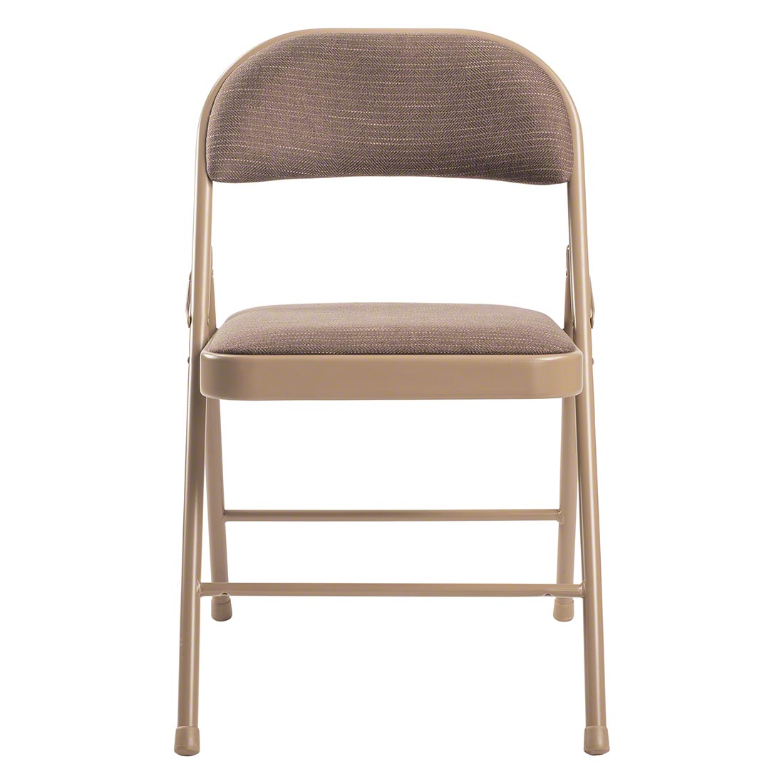 NPS® 973 Commercialine Brown Fabric Padded Folding Chair | StageDrop