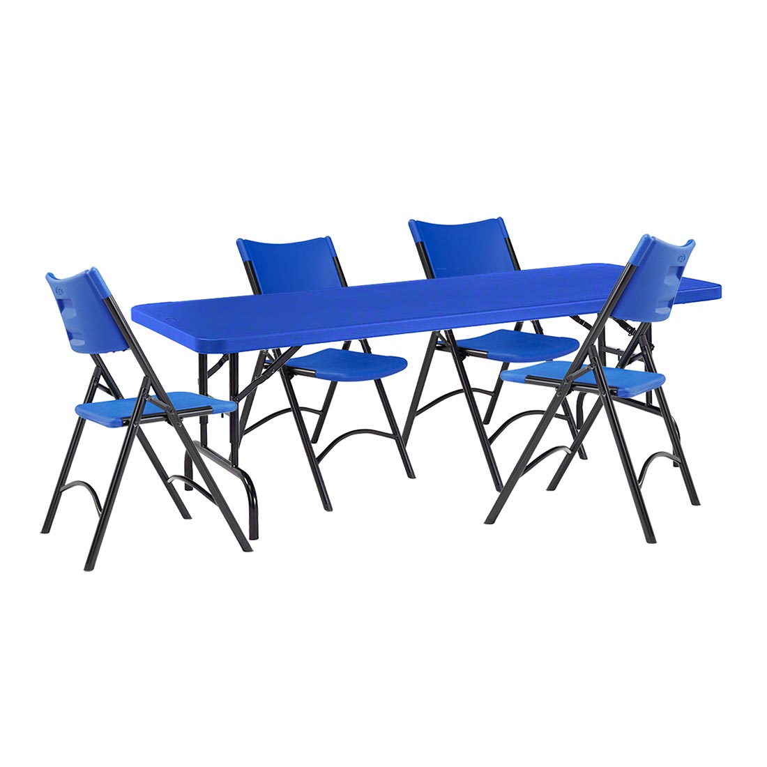 Plastic folding shops table and chairs